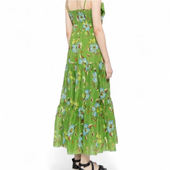NWT Alemais Hotel Lamu Midi Dress Green 8 - Picture 14 of 15